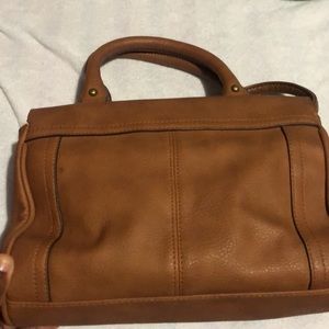 Brown shell non-leather small purse